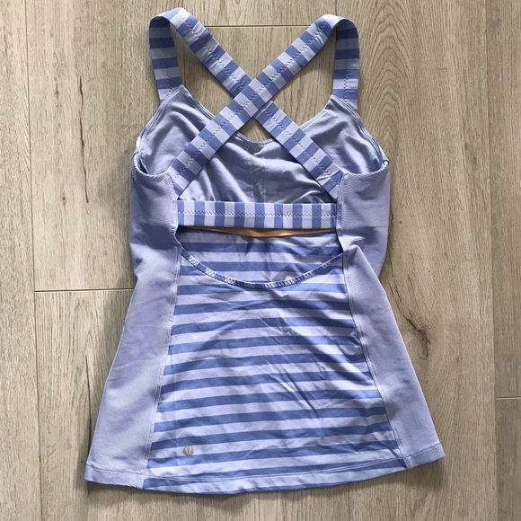 Lululemon Striped Cut Out Back Tank - Picture 8 of 8